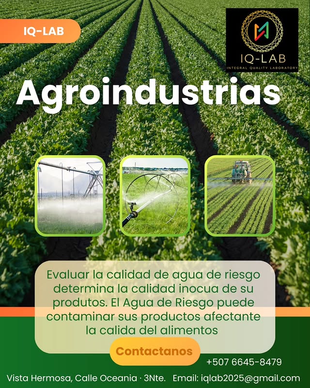 Agroindustrias — agua de riego